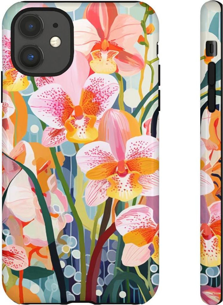 Bunte Orchideenblüten – Hülle Kompatibel mit iPhone 11