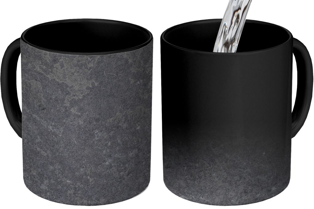 MuchoWow Zauber Tasse Zaubertasse Magic Beton - Grau - Formen 350 ml Farbwechsel Becher Geschenk Geschenkidee - Magic-Tasse - Fototasse - Keramik...