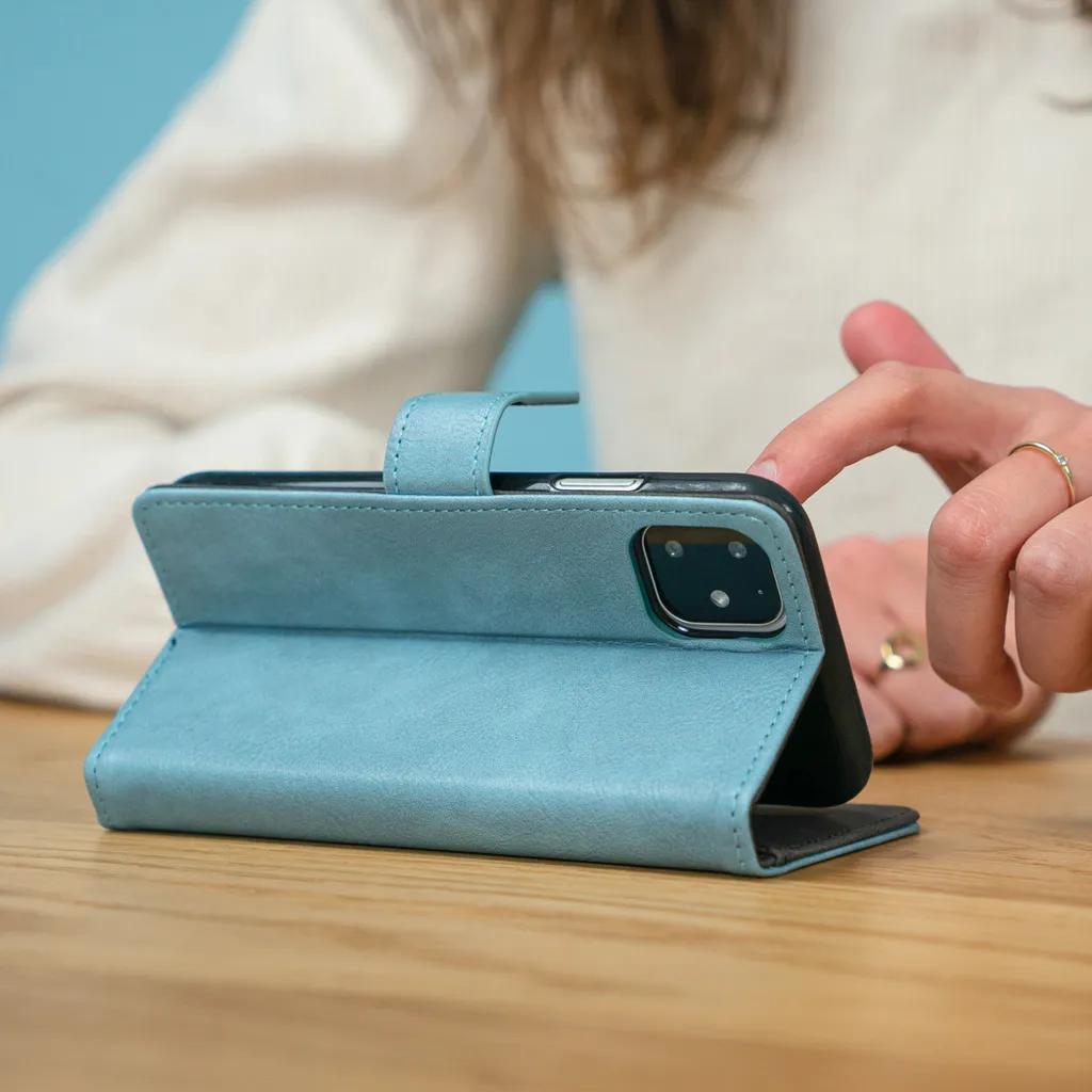 iMoshion Custodia Portafoglio per iPhone X e Xs - Azzurro Business - 6