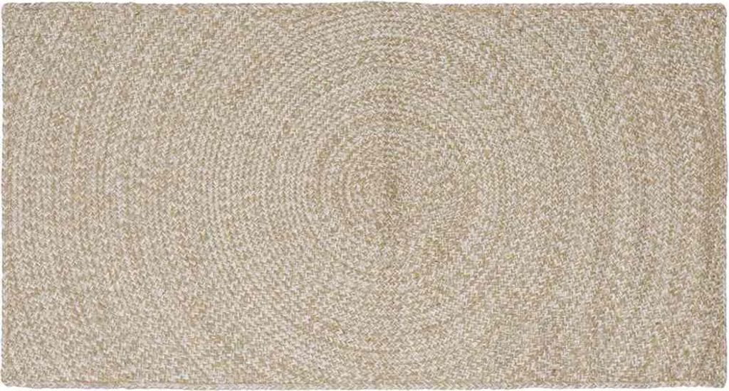 Bereichsteppiche Natürlich und Weiß 80 x 150 cm Jute