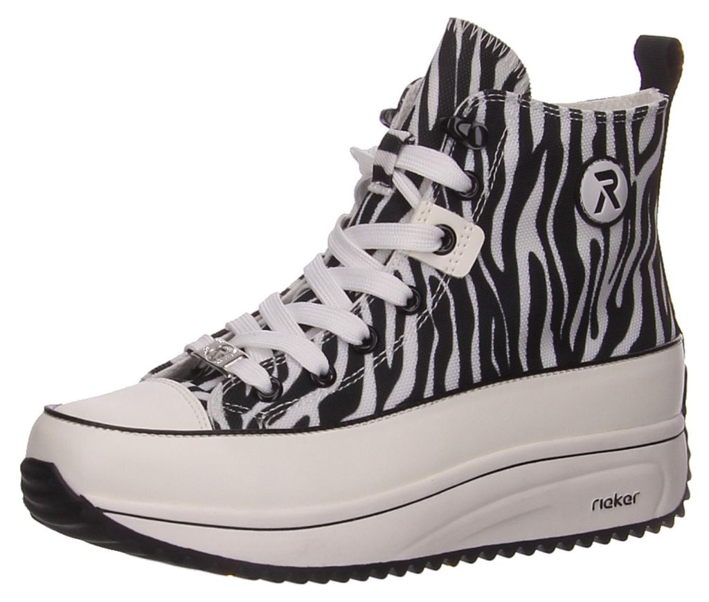 Rieker Sneaker High - Zebra Textil : 38 : Normal Größe: 38 Weite: Normal