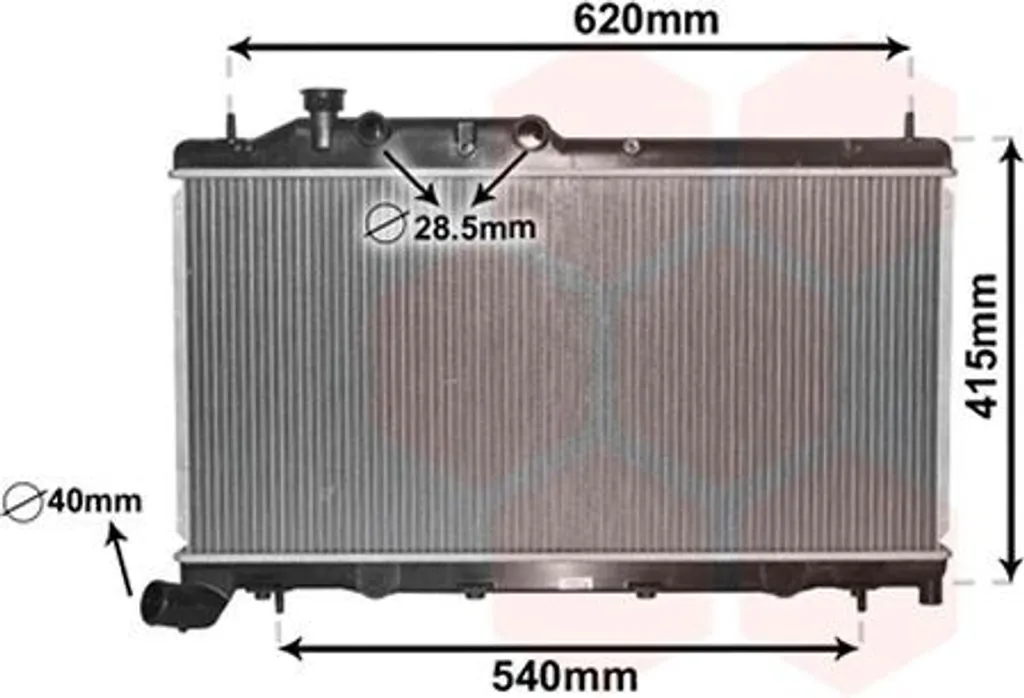 Radiateur de refroidissement pour Subaru Forester - Protection Moteur Été