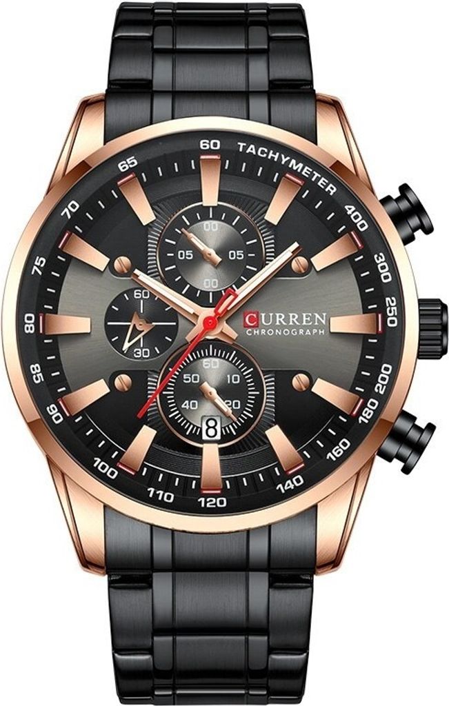 Elegante CURREN Nash Herrenuhr in Schwarz und Gold – Ideal für Business & Freizeit KP14258