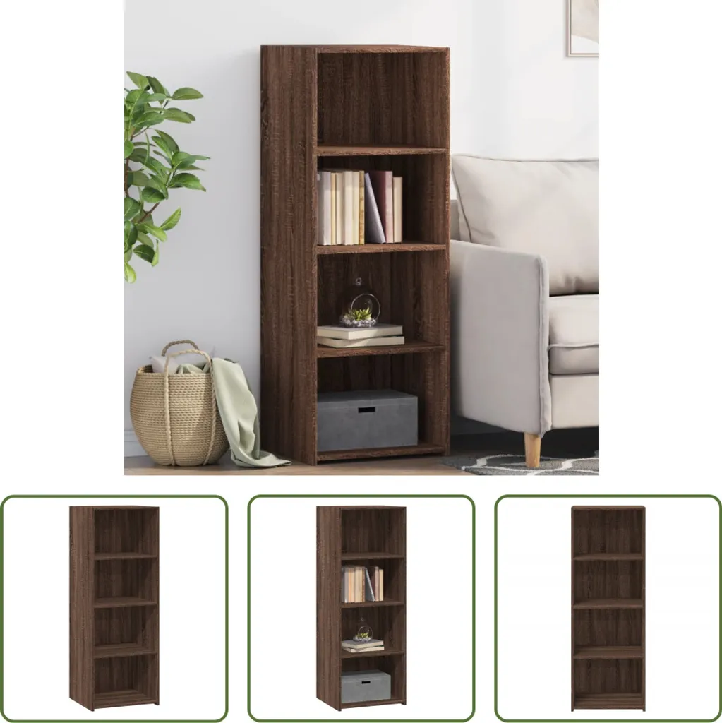 The Living Store Credenza marrone effetto rovere 45x41x124 cm Materiale a base di legno