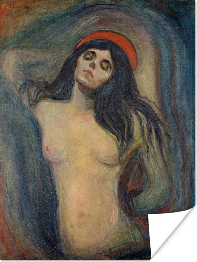 MuchoWow Poster Madonna - Edvard Munch 120x160 cm - Wandbilder