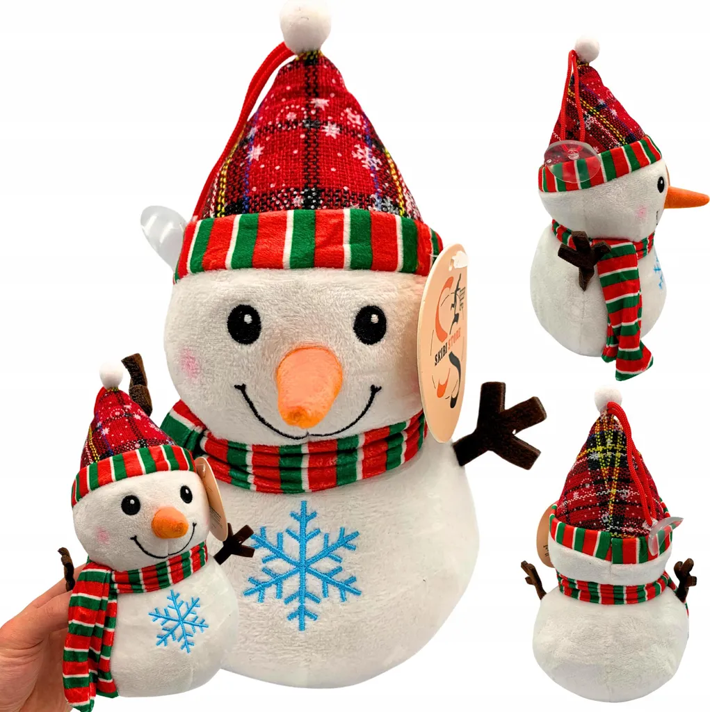 Doudou de Noël Bonhomme de Neige : Jouet en Peluche Moelleux pour Enfant