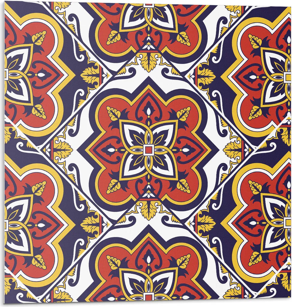 Pannelli Murali 3D Autoadesivi 50x50 cm - Motivo Floreale Ornamentale
