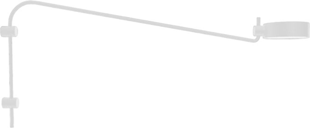 Zafferano SUPER O LED-Wandleuchte mit weißem Arm, wiederaufladbar und dimmbar