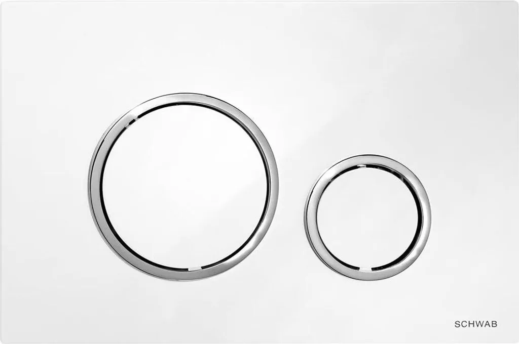 Placca WC Schwab Vela 247x165 Bianco/Cromo | Compatibile Serie 199/299