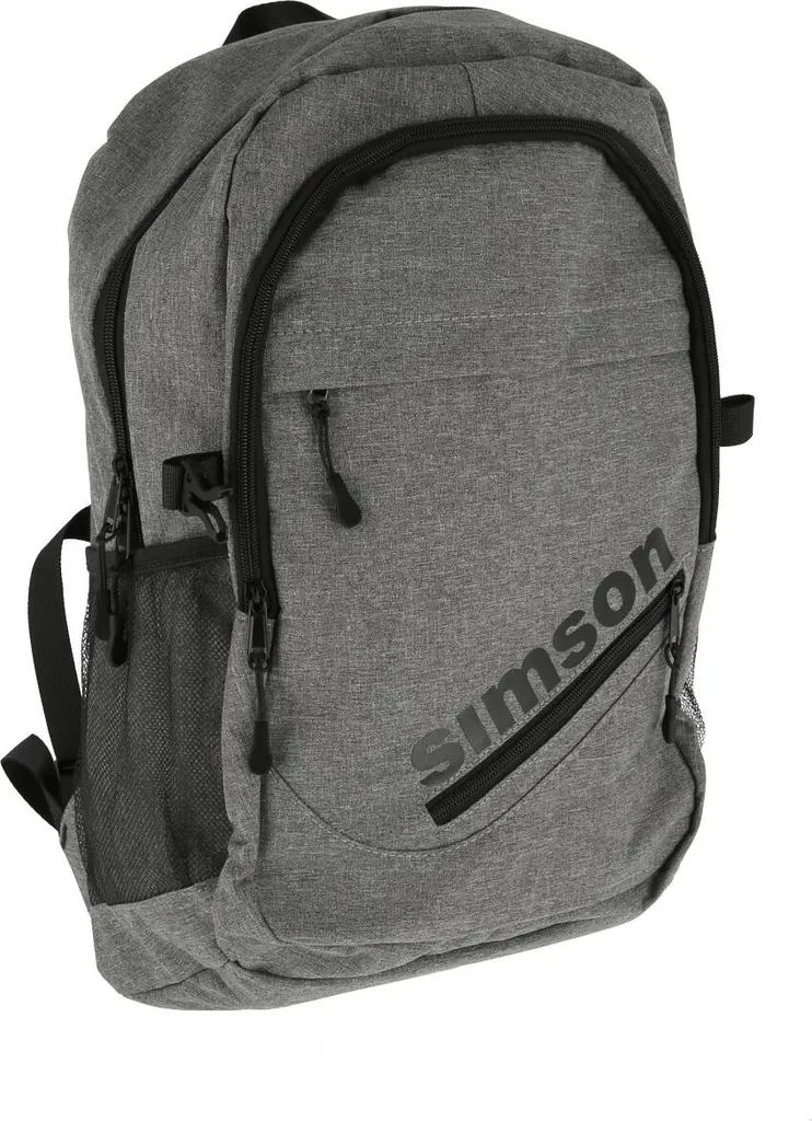 Sac à dos SIMSON Gris - Bagage urbain robuste avec compartiment PC