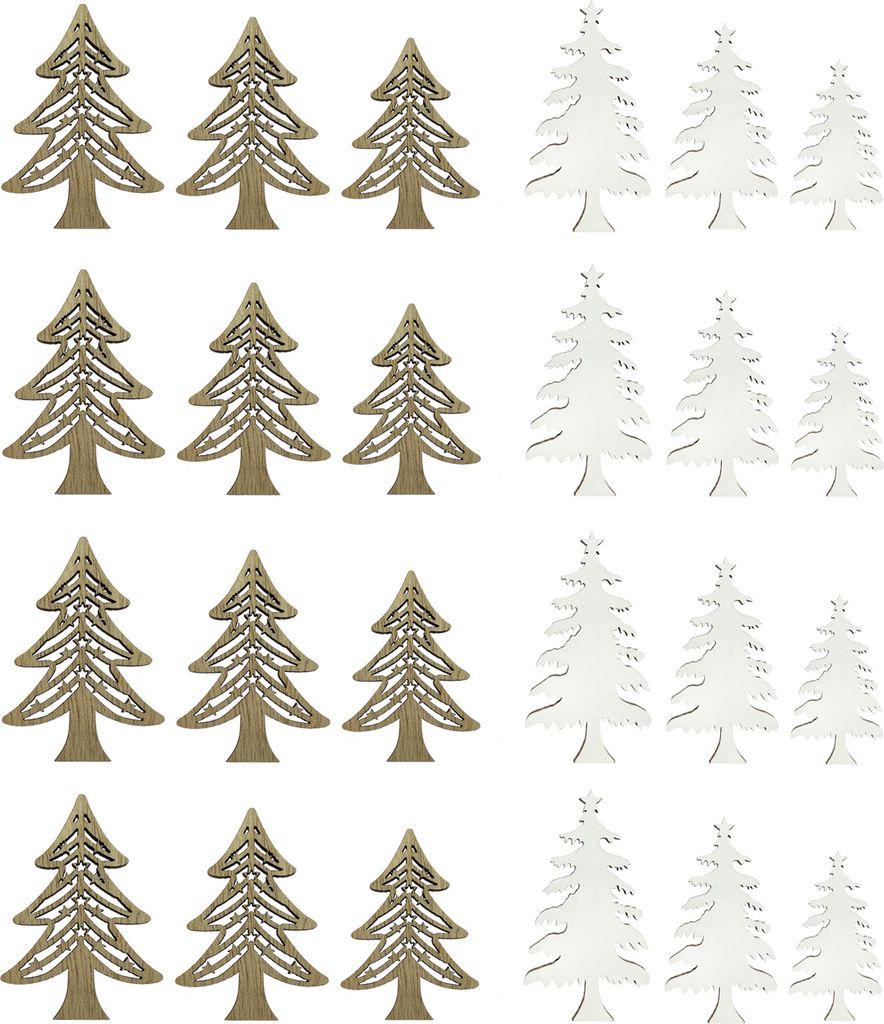 Oblique Unique 24 Holz Tannenbaum Christbaum Konfetti Produktbild 