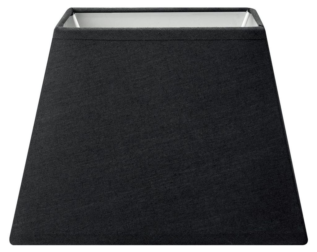 Home Sweet Home Stoff-Lampenschirm Schwarz – 20 x 20 x 14 Produktbild 