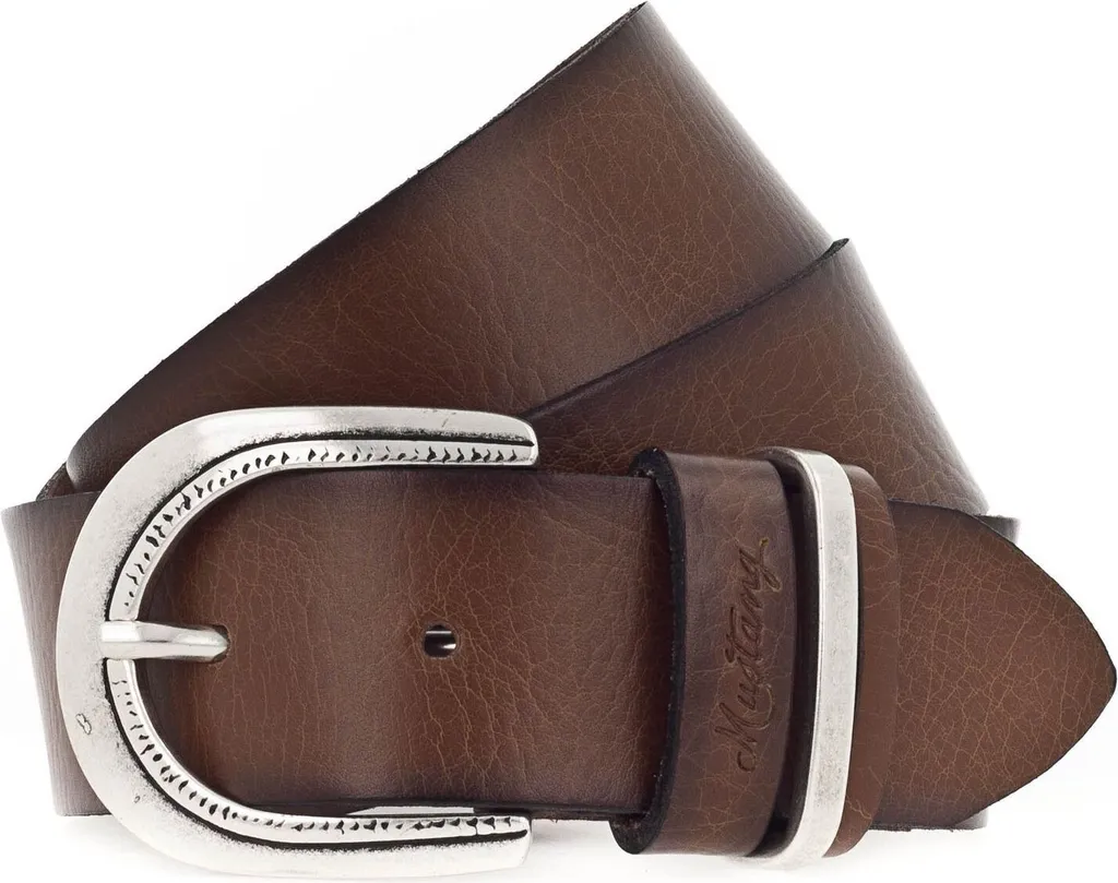 Cintura MUSTANG Pelle 35mm Marrone Cognac W85 | Jeans & Casual Look