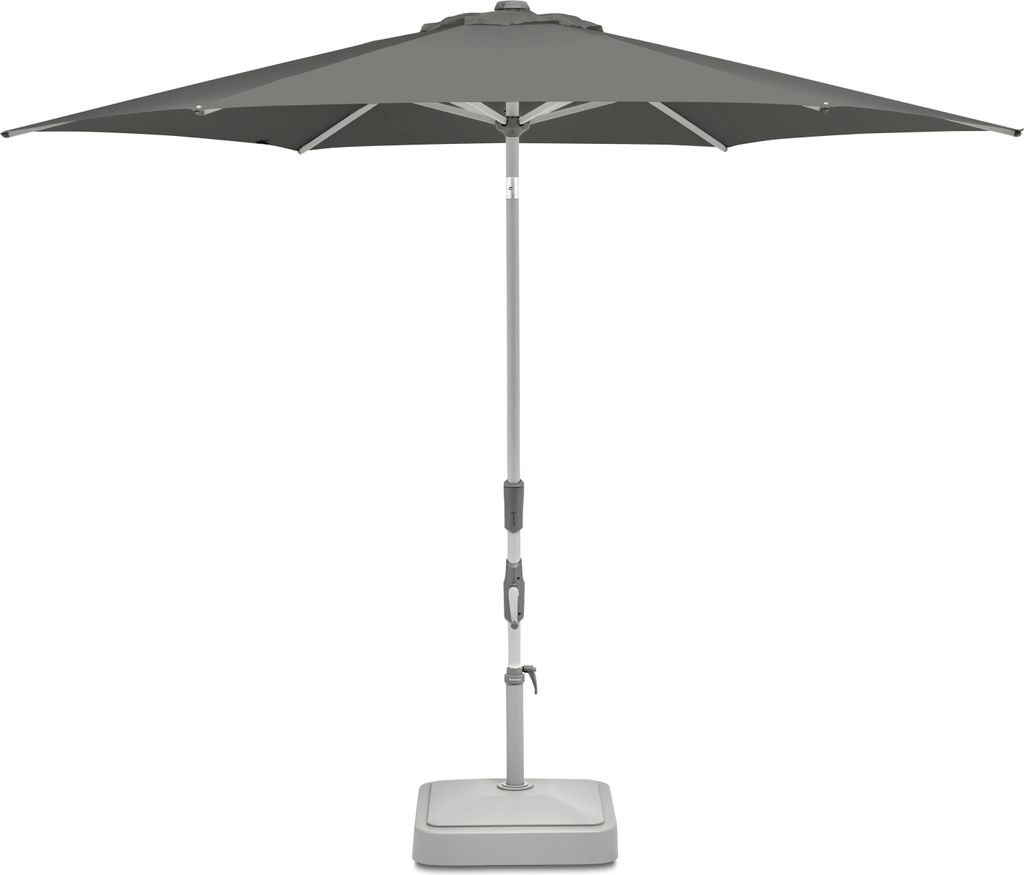 Suncomfort by Glatz Sonnenschirm Mittelstockschirm Slide Ø 250cm, Farbe stone grey grau
