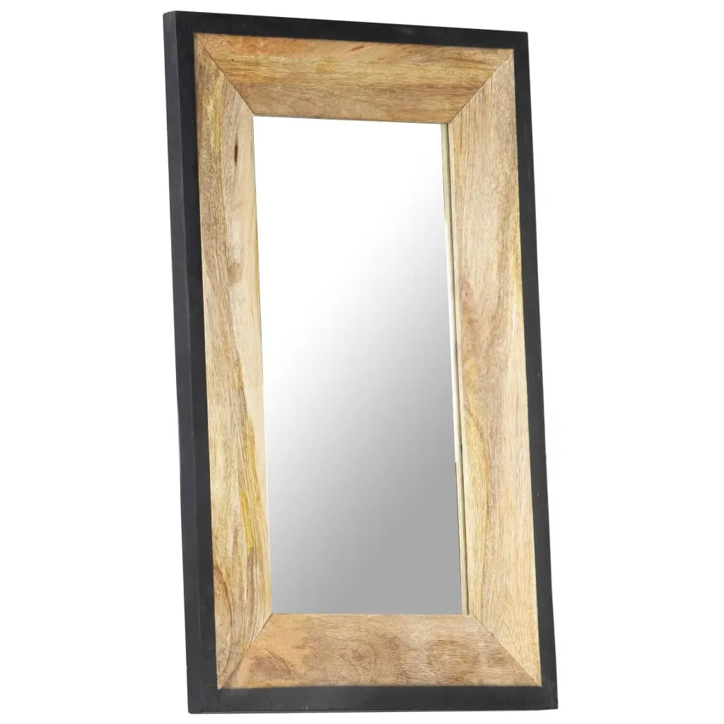 Miroir 80x50 cm manguier massif - Miroir mural rectangulaire artisanal