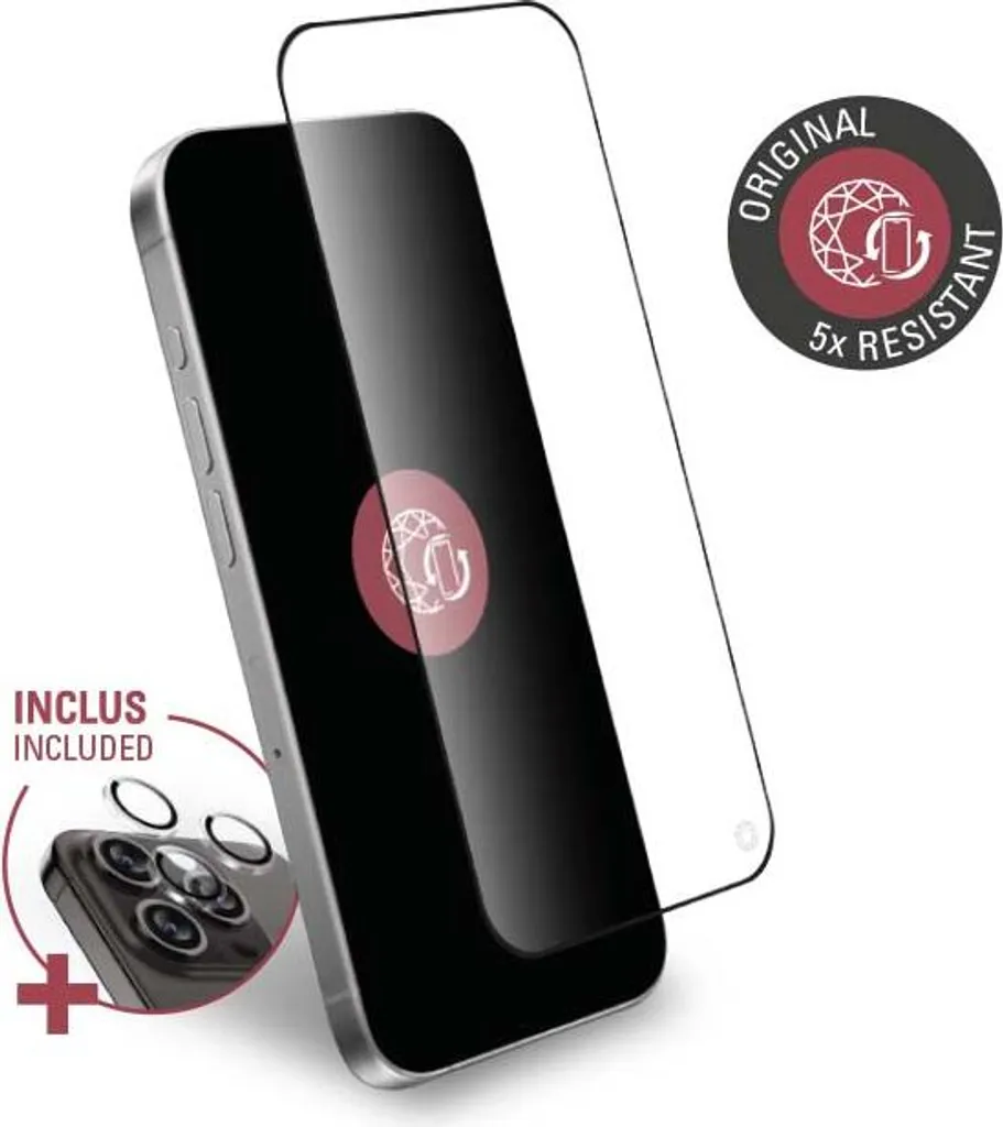 Pack Protection iPhone 16 Pro Max 2,5D FGOG et 3 Verres Lentilles GRS