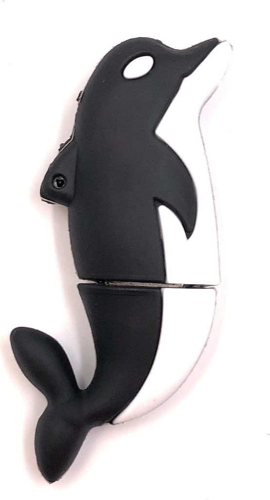Onlineworld2013 Delfin Fisch Ozean Tier in Schwarz Funny USB Stick 64 GB USB 3.0