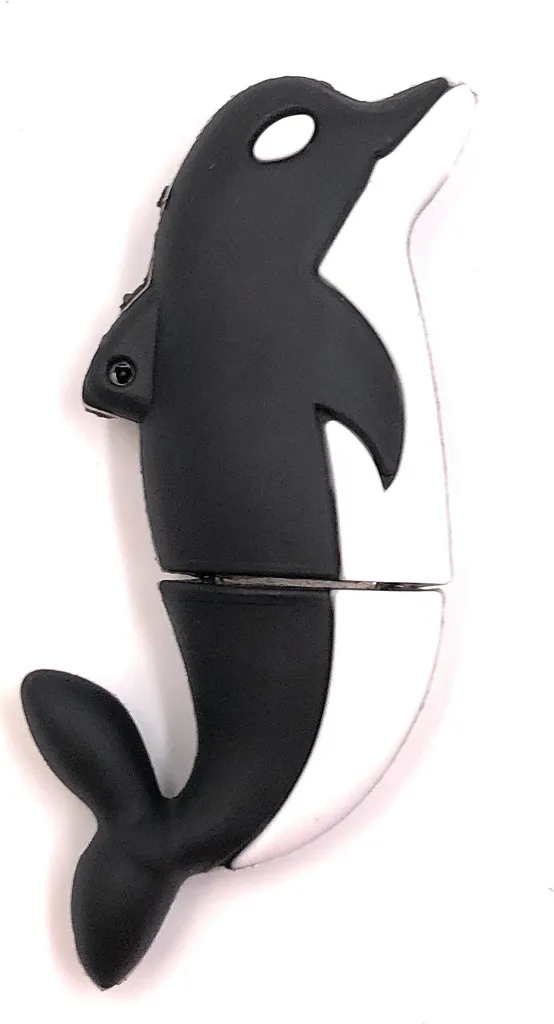 Onwomania Delfino Pesce Oceano Animale Nero Divertente Chiavetta USB 32 GB USB 3.0