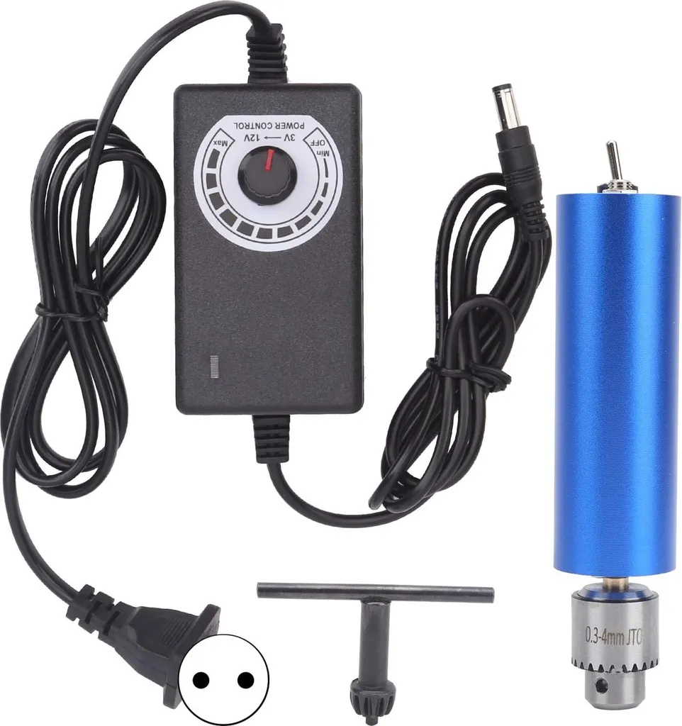 Mini perceuse de précision en aluminium Allecto - Outil rotatif polyvalent