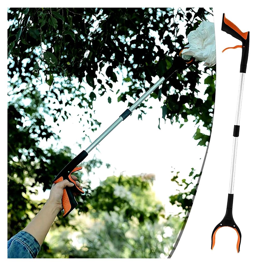 Greifzange – Greifwerkzeug für Senioren, faltbarer Müllgreifer, 84,8 cm