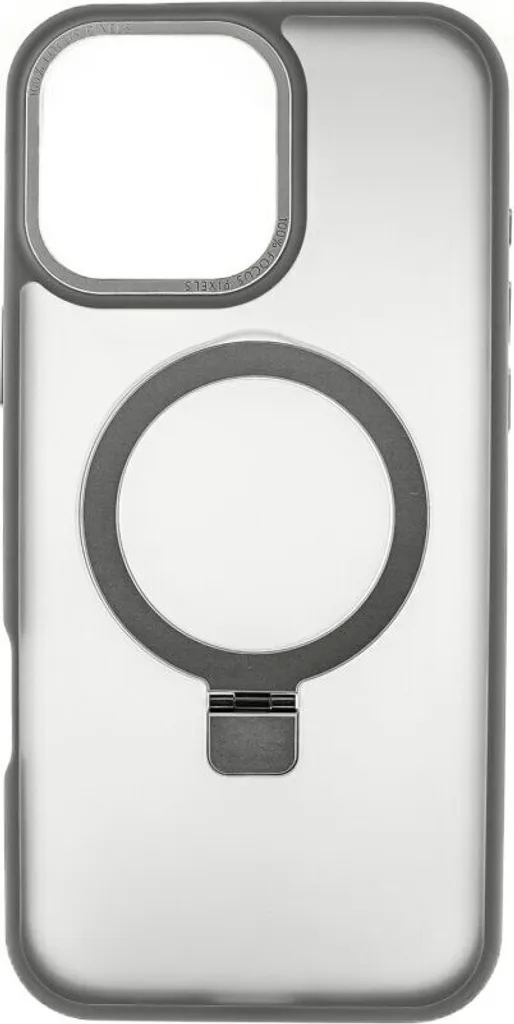 Custodia iPhone 16 MagSafe con Ring Stand - Grigio Opaco Antishock