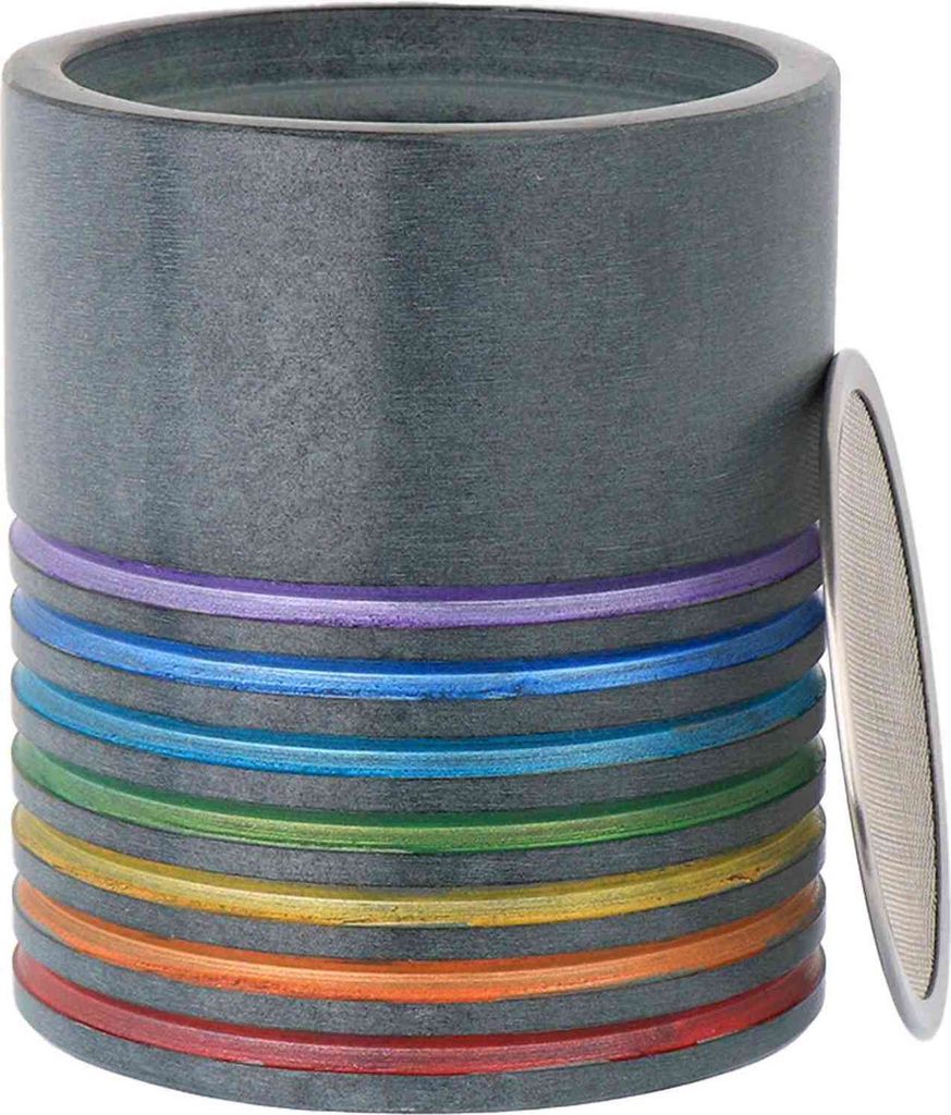 Räucherstövchen 8,8x7,6cm – Speckstein Chakra Regenbogen mit Räuchersieb