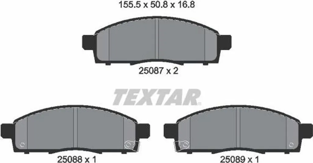 Jeu de plaquettes de frein à disque TEXTAR compatible Nissan NV200 OE