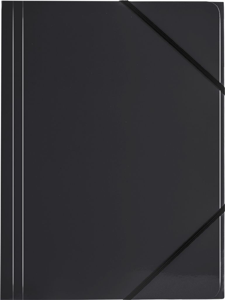 Teczka A4 z gumką narożną czarna p6, cena za 1szt.