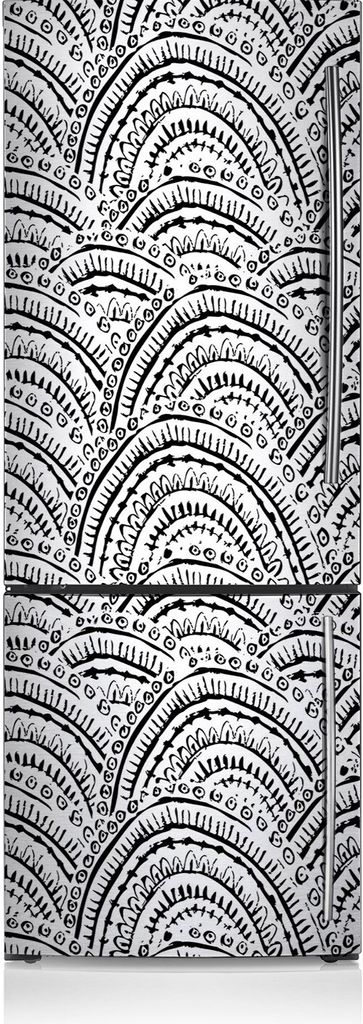 Kühlschrankfolie Aufkleber Kühlschrankmagnete Dekoration Kühlschrankfolie 60x190 cm - Abstraktes Muster