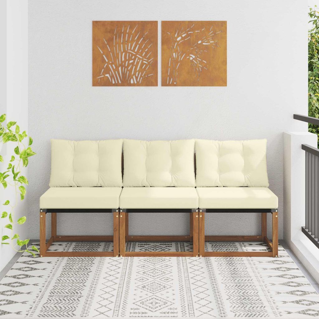 "im Sonderangebot"3 Stück Outdoor Mittelsofa/Couchgarnitur - CLORIS - Outdoor-Möbel - für Garten/Terrasse - Gartensofas Promotion635354