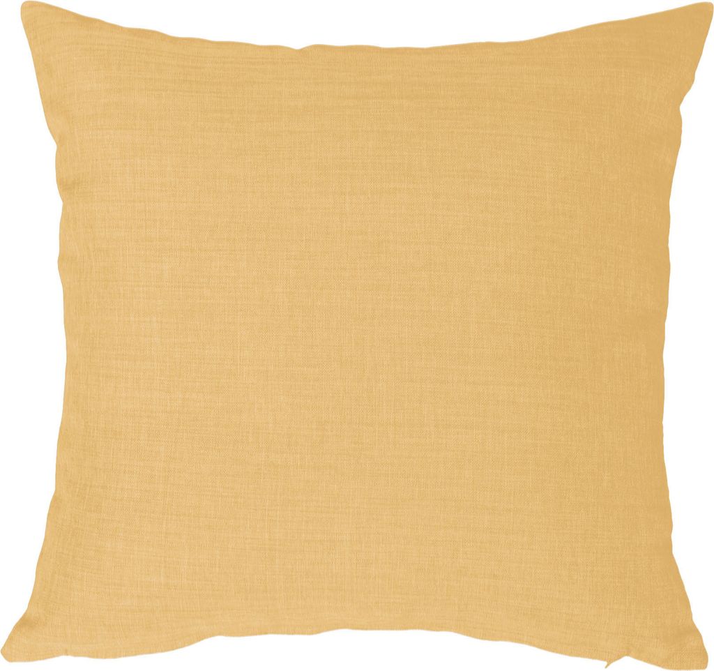Kissenbezug 40x40 cm gelb Struktur Leinenoptik Kissenhülle für Dekokissen