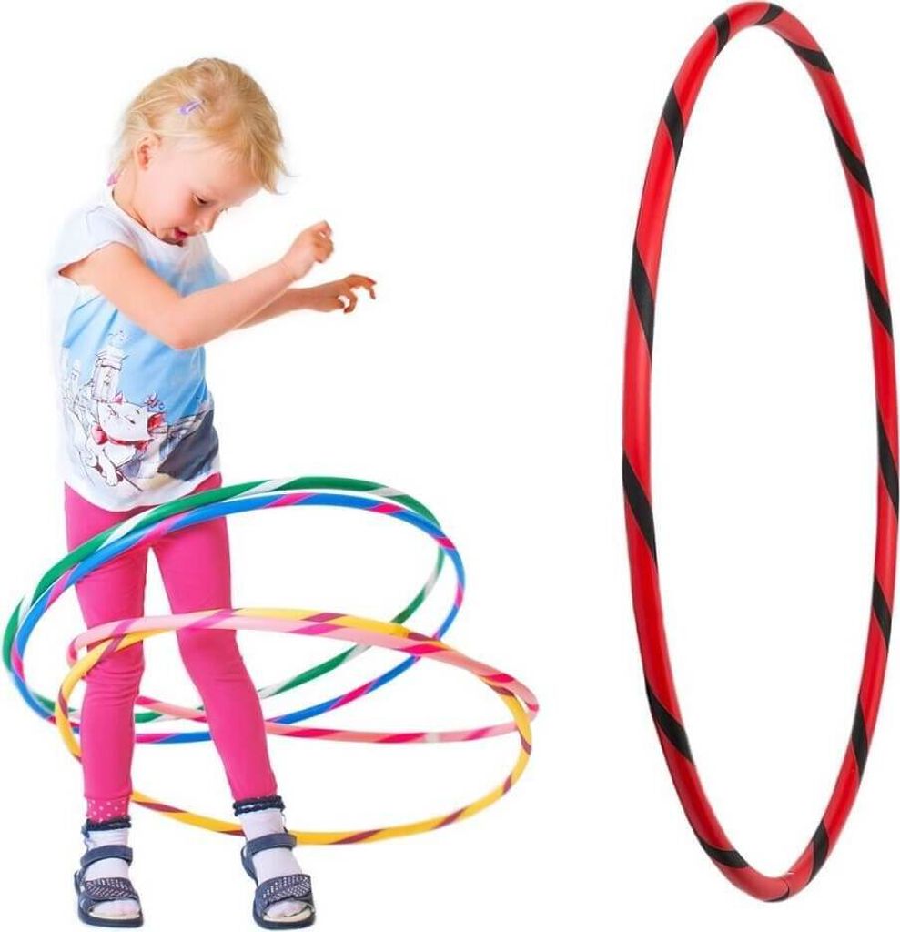 Bunter Kinder Hula Hoop für kleine Profis, Ø80cm, Rot-Schwarz