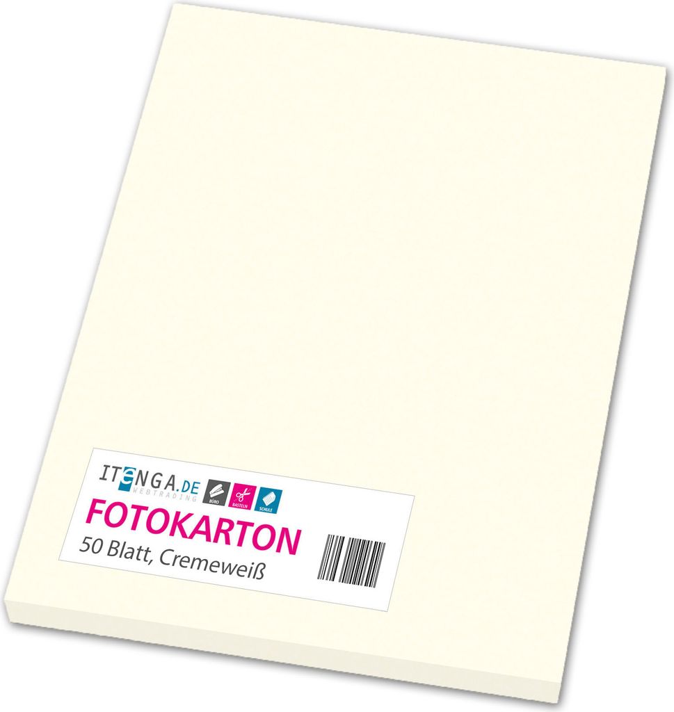 itenga Fotokarton A4 CREMEWEISS 50 Blatt 300 g/qm