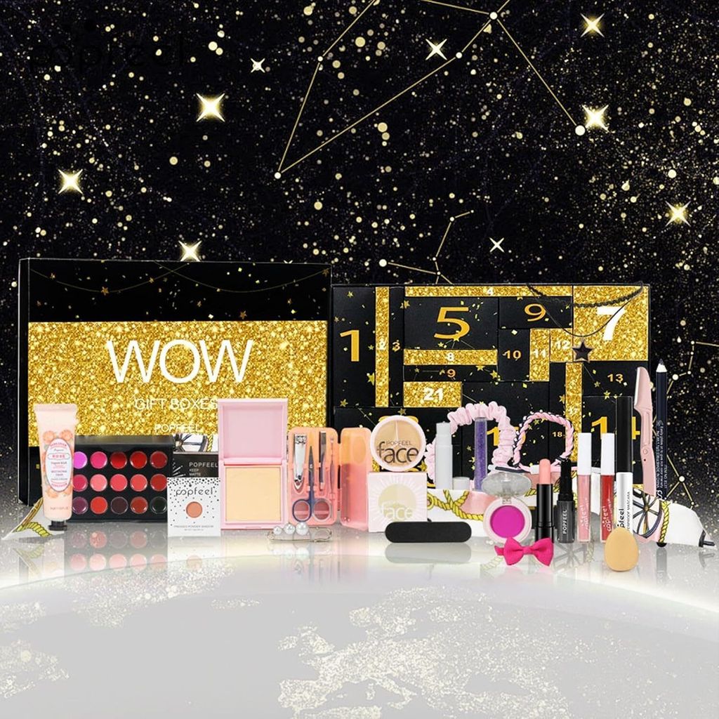 Wiederverwendbarer Beauty-Adventskalender – 24 Würfel Mit Kosmetik & Accessoires