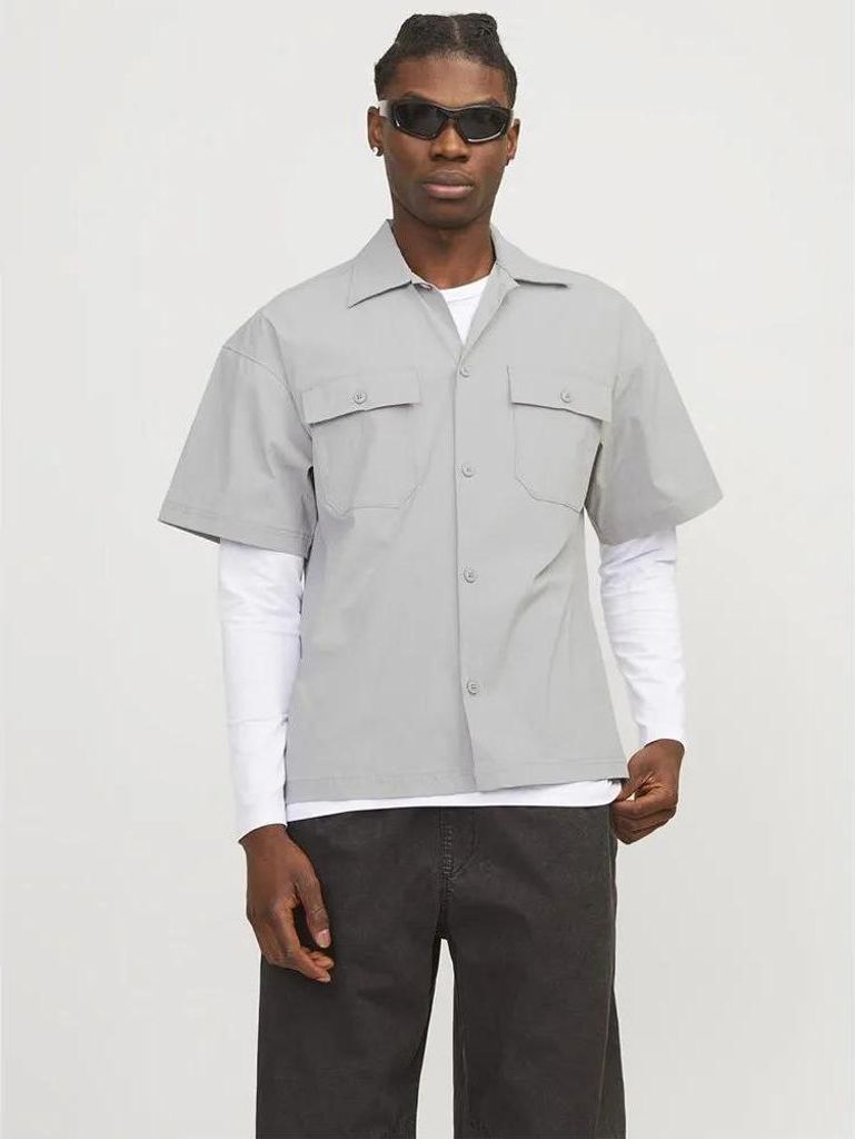 Jack & Jones Altitude Langarmhemd Grau M Herren Grau M
