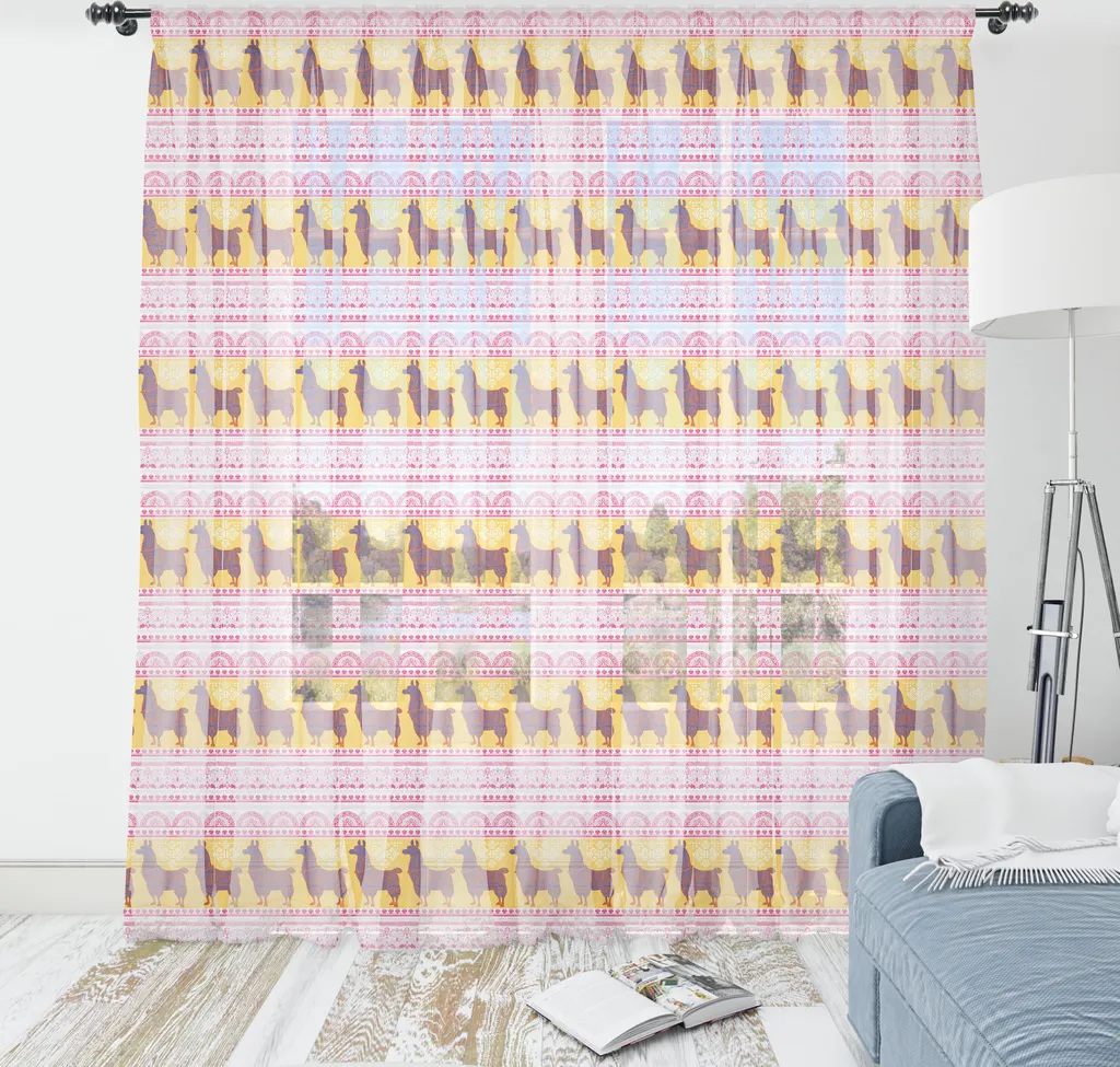 Tapis Mural Oriental ABAKUHAUS Satin 274x274 cm Motif Alpaga Orange