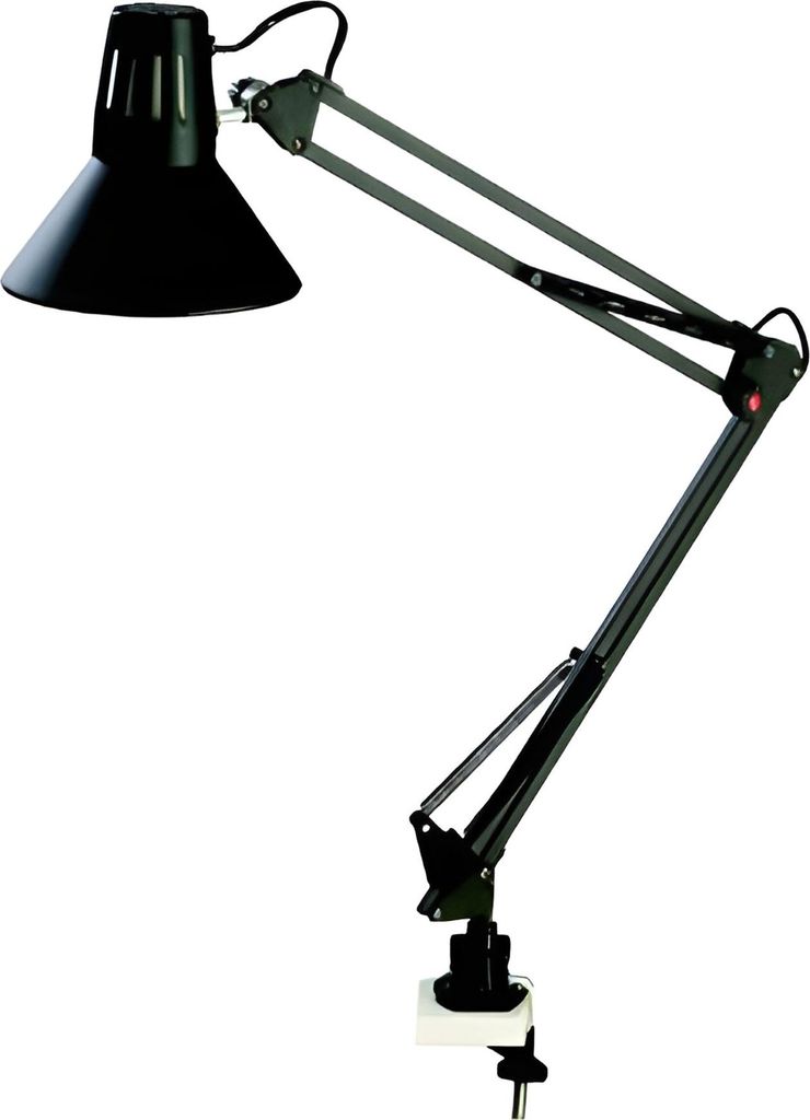 ALCO Schreibtischlampe Metall schwarz m. Tischklemme