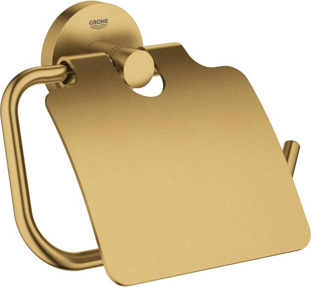 GROHE WC-Papierhalter Essentials 40367_1, mit Deckel, cool sunrise gebürstet