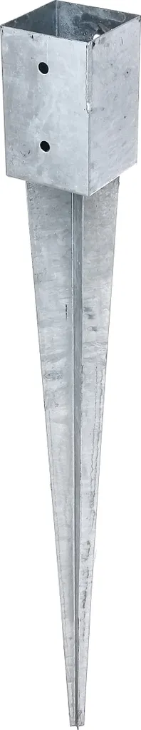 Support de poteau à enfoncer 91x91 mm en acier galvanisé à chaud x2