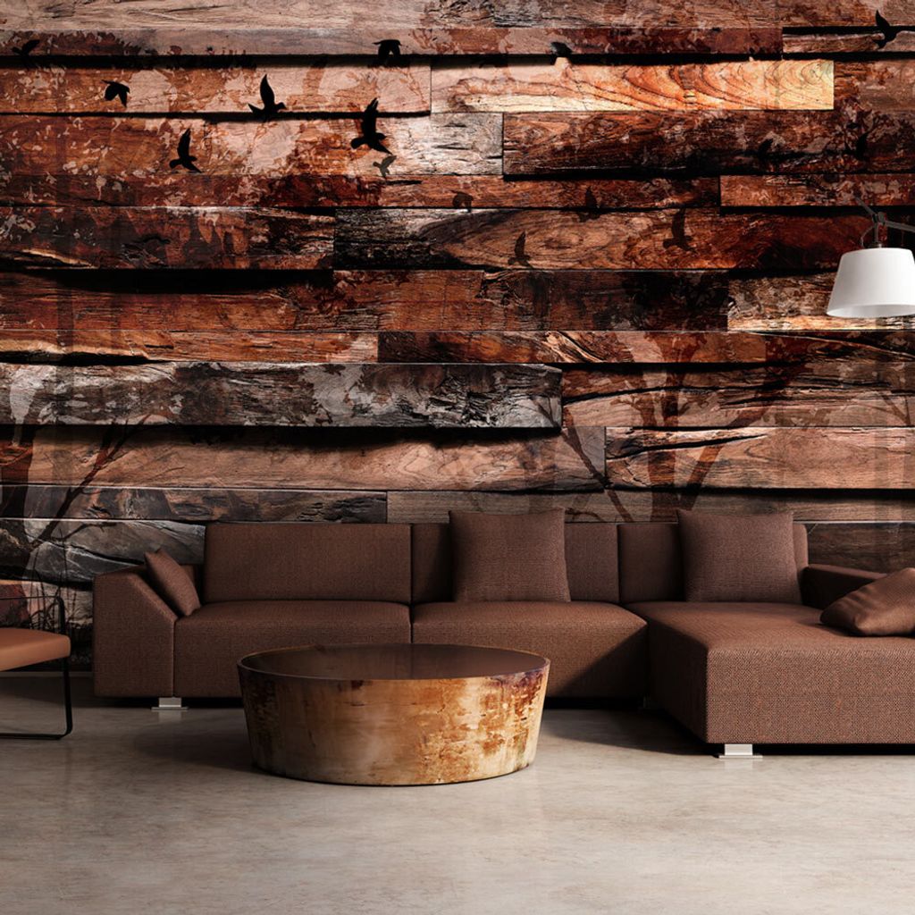 Basera Selbstklebende Fototapete Holzmotiv f-A-0384-a-c, mit UV-Schutz, 245x175 cm