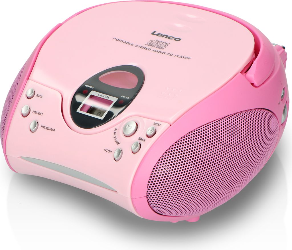 Lenco SCD-24 MP3 Pink - Tragbares Radio - MP3 CD-Player - Pink