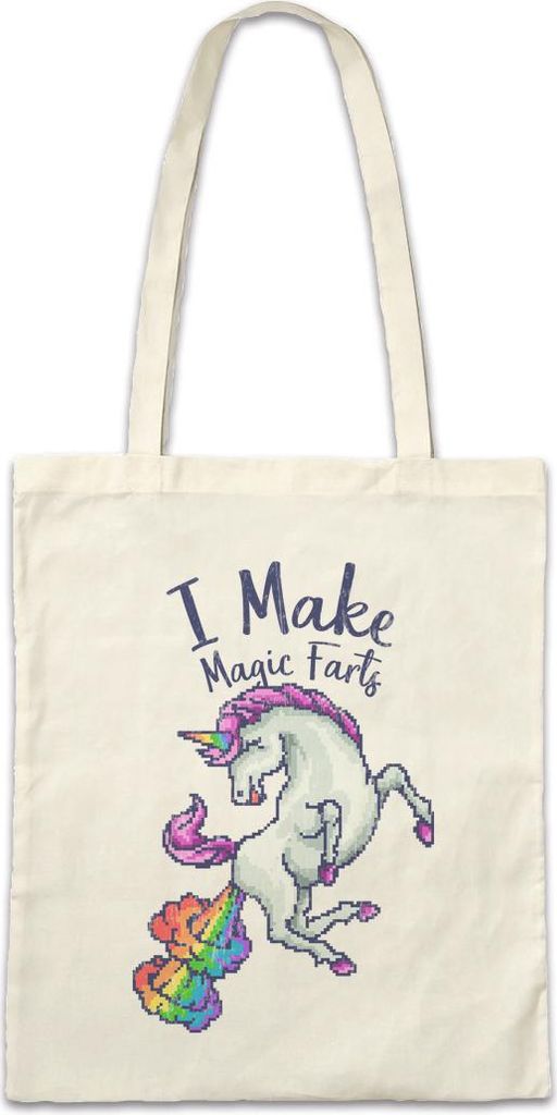 Urban Backwoods I Make Magic Farts, Stofftasche, Farbe: Beige