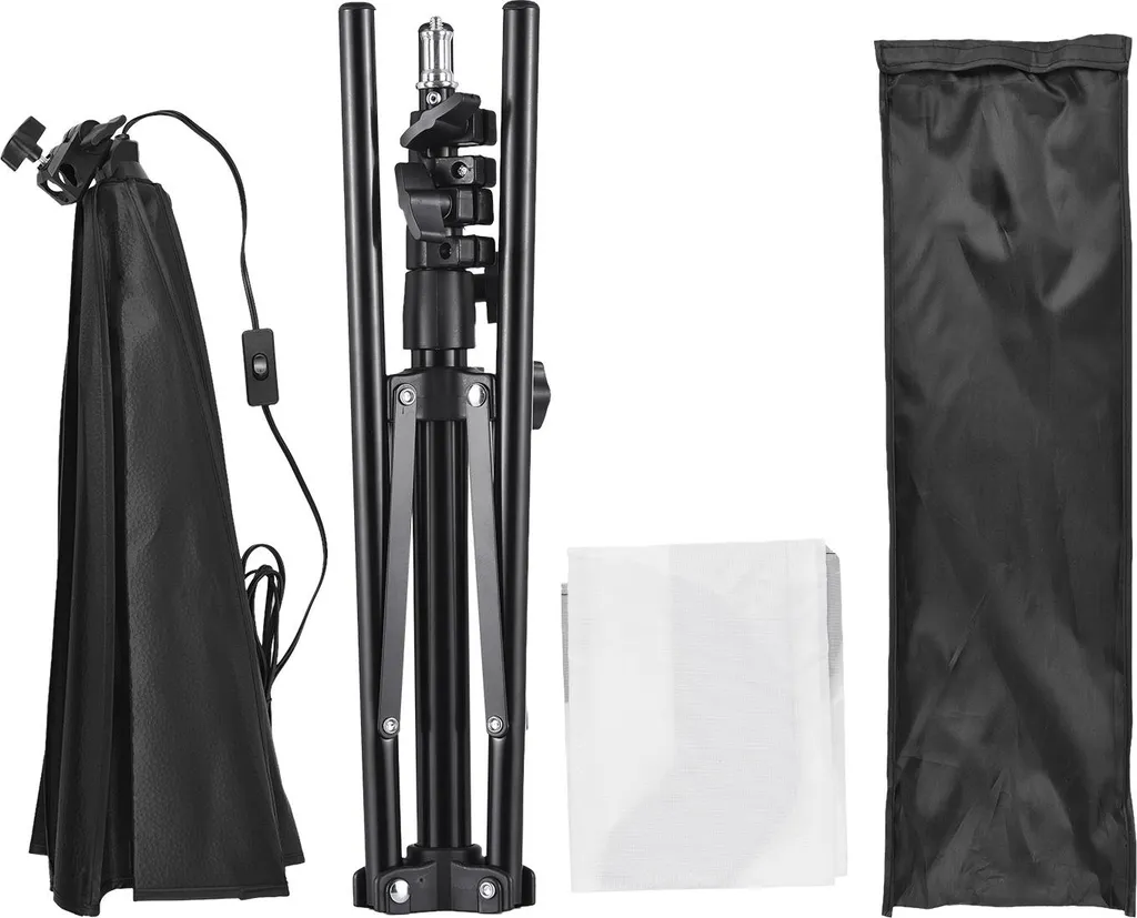 Softbox 70cm Lumineuse Octogonale Andoer et Support Métal Stable