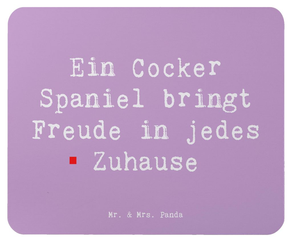 Mr. & Mrs. Panda Mauspad Spruch Cocker Spaniel Freude - Produktbild 