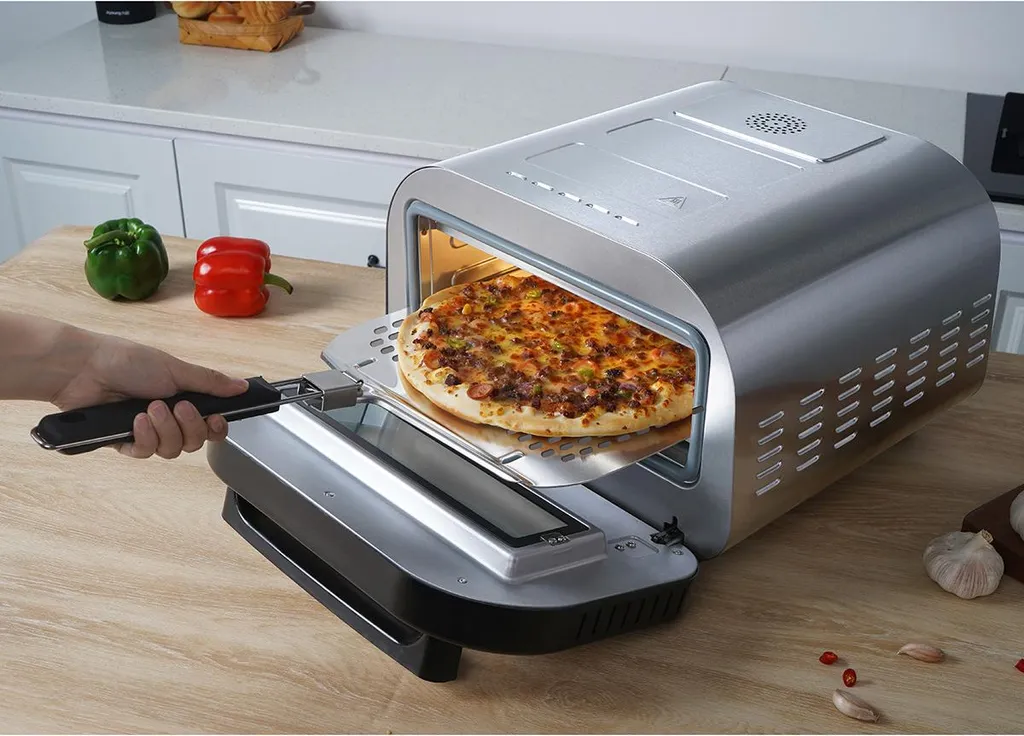 Four à pizza électrique professionnel KitchenChef en inox 32 cm - 5