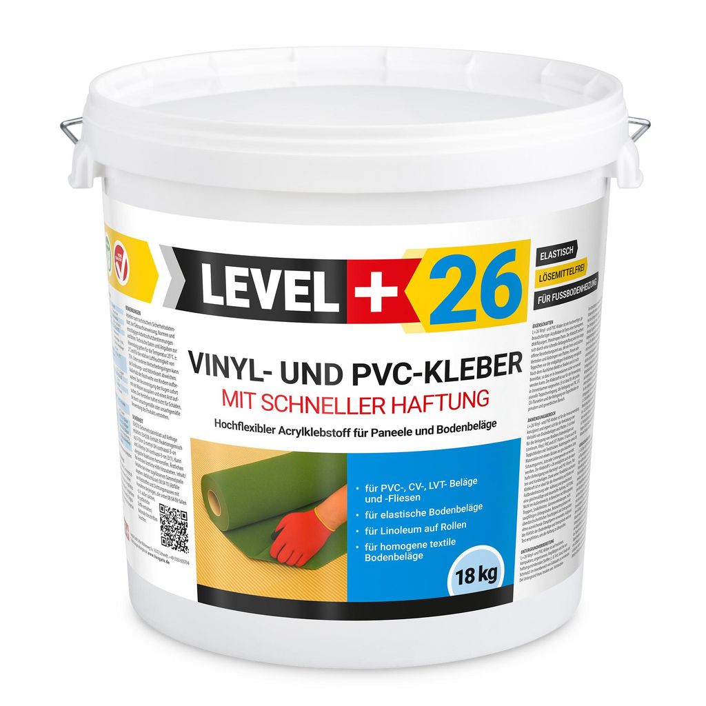 Vinylkleber PVC LVT CV Paneele Teppich 18kg Flex Klebstoff Produktbild 