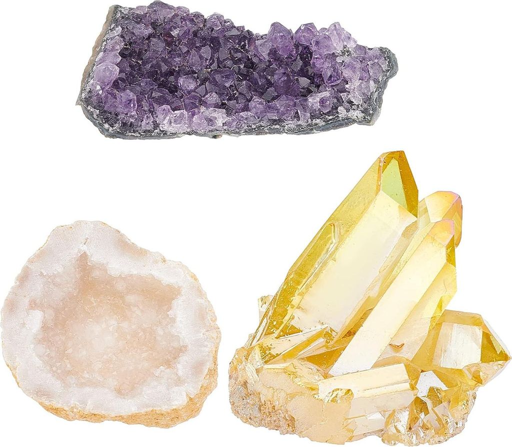 Chakra Amethyst Kristallcluster - Natürliche Edelstein Dekoration für Yoga Meditation