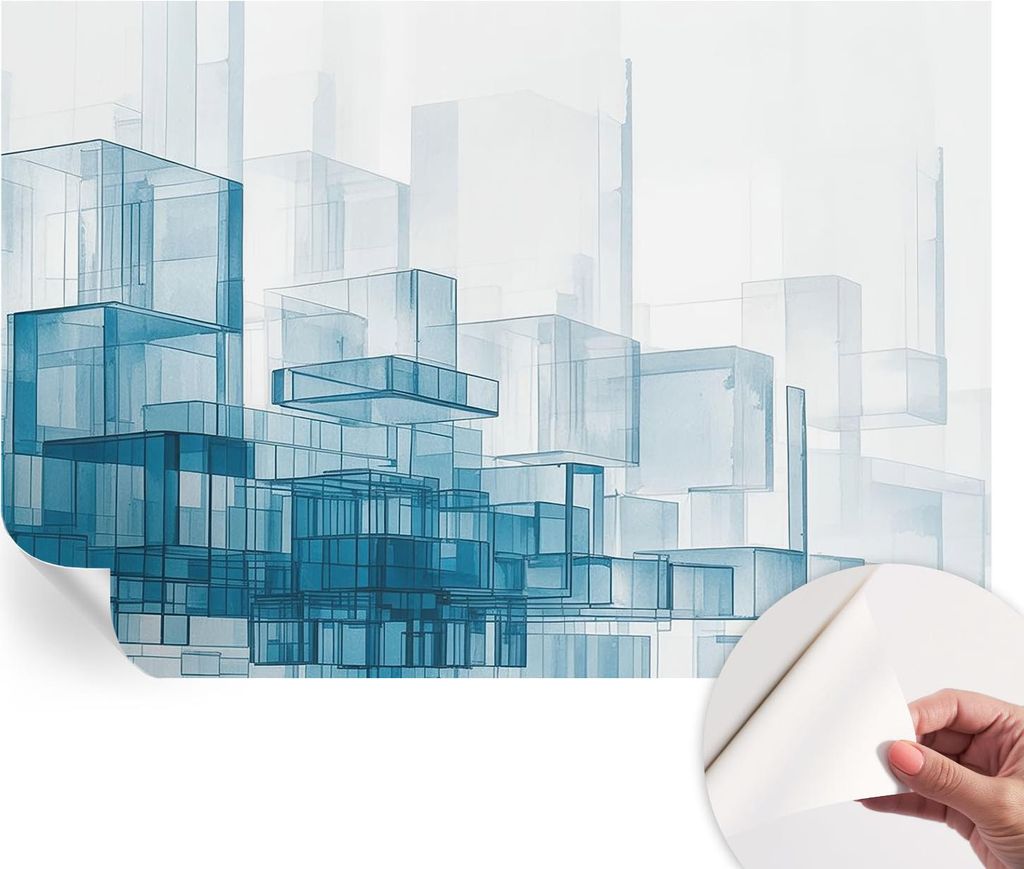 Selbstklebende Wandtapete - Dekorative Tapete für Wohnzimmer - Klebefolie für Wandbilder - Tapetenfolie für Wanddekoration - 152x104 cm - Transp...