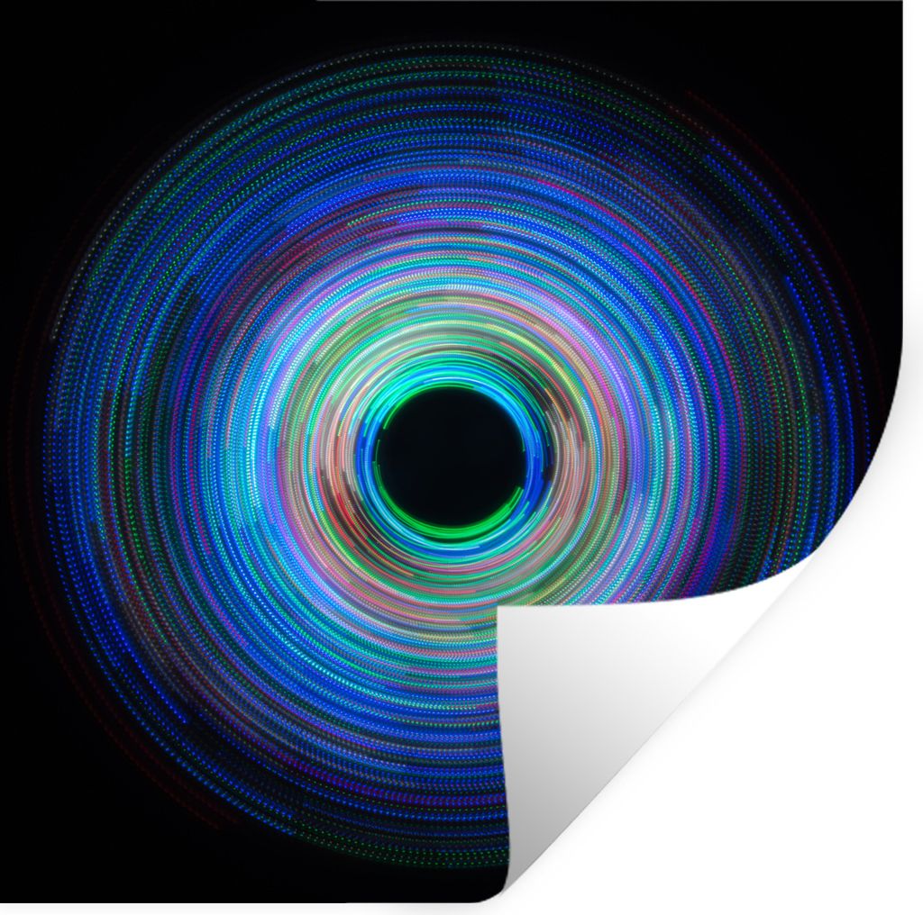 MuchoWow Wandtattoo Wandsticker Wandaufkleber LED-Beleuchtung in Form eines Auges 50x50 cm Selbstklebend und Repositionierbar - Selbstklebend - F...