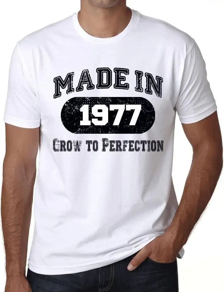 Herren Grafik T-Shirt Wachsen bis zur Perfektion aus dem Jahr 1977 – Grow to Perfection 1977 – Geschenk 47. Geburtstag Jahrestag 47 Jahre